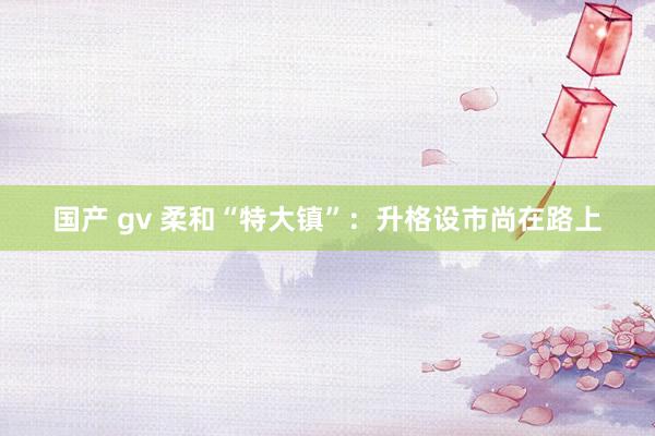 国产 gv 柔和“特大镇”：升格设市尚在路上