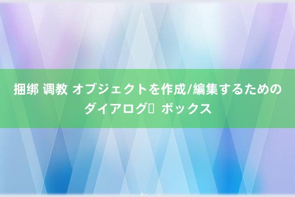 捆绑 调教 オブジェクトを作成/編集するためのダイアログ・ボックス